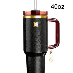 Luxe Black Snakeskin Stanley Tumbler 40oz